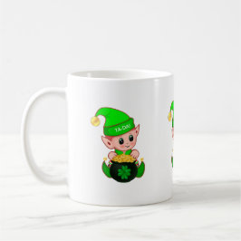 Schattige elf met een pot goud & geluks klavertje koffiemok