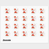 Schattige elf met liefdeshartjes op wit ronde sticker (Vel)