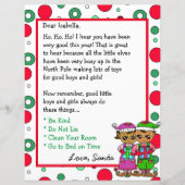 Schattige Elf Persoonlijke Brief van de Santa (Voorkant)