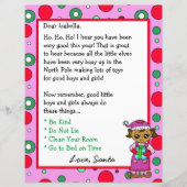 Schattige Elf Persoonlijke Brief van de Santa (Voorkant)