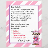 Schattige Elf Persoonlijke Brief van de Santa (Voorkant)