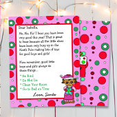 Schattige Elf Persoonlijke Brief van de Santa