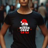 Schattige Elf Travel Verpleegster Kerstbemanning T-shirt