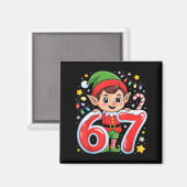 Schattige Elf Zes Zeven 6 7 Meme Grappig Kerst Kos Magneet (Voorkant / Achterkant)