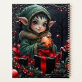 Schattige Elfkind in groene jas met capuchon Planner (Achterkant)
