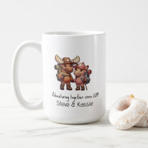 Schattige elfkoppel samen op avontuur koffiemok