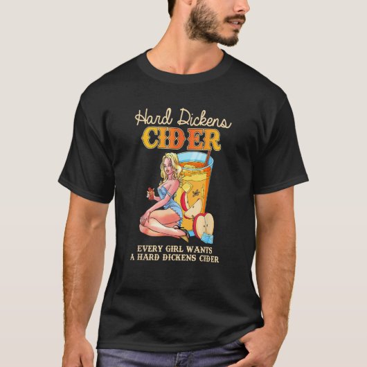Schattige Elk meisje wil een harde Dickens Cider V T-shirt (Voorkant)