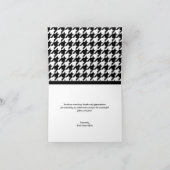 Schattige ellephant Black & White Houndstooth-kaar Bedankkaart (Binnen)