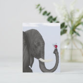 Schattige ellephant en luidolie briefkaart (Staand voorkant)