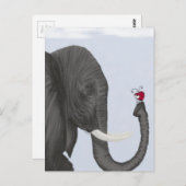Schattige ellephant en luidolie briefkaart (Voorkant / Achterkant)