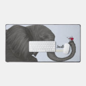 Schattige ellephant en luidolie bureaumat (Keyboard & Muis)