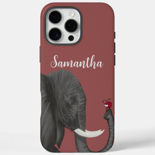 Schattige ellephant en luidolie Case-Mate iPhone case (Achterkant)