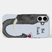 Schattige ellephant en luidolie Case-Mate iPhone case (Achterkant (horizontaal))