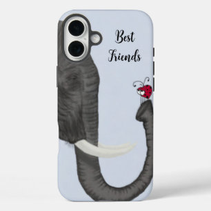 Schattige ellephant en luidolie iPhone 16 plus hoesje