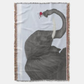 Schattige ellephant en luidolie deken (Voorkant Verticaal)