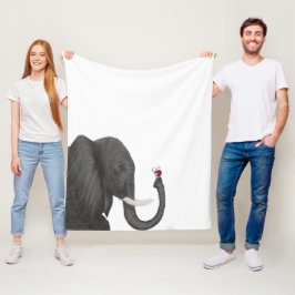 Schattige ellephant en luidolie fleece deken