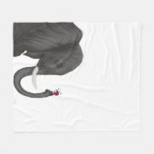 Schattige ellephant en luidolie fleece deken (Voorkant (Horizontaal))