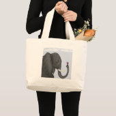 Schattige ellephant en luidolie grote tote bag (Voorkant (product))