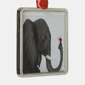 Schattige ellephant en luidolie metalen ornament (Rechts)