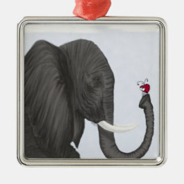 Schattige ellephant en luidolie metalen ornament