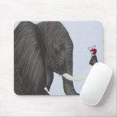 Schattige ellephant en luidolie muismat (Met muis)