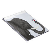 Schattige ellephant en luidolie notitieboek (Rechterzijde)