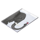 Schattige ellephant en luidolie notitieboek (Linkerzijde)