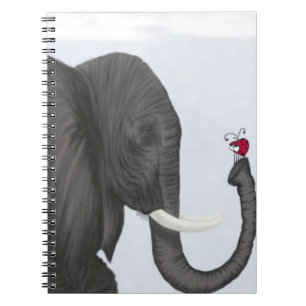 Schattige ellephant en luidolie notitieboek