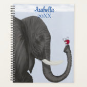 Schattige ellephant en luidolie planner (Voorkant)