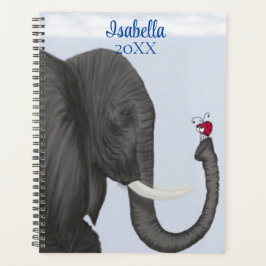 Schattige ellephant en luidolie planner