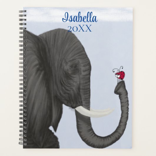 Schattige ellephant en luidolie planner (Voorkant)