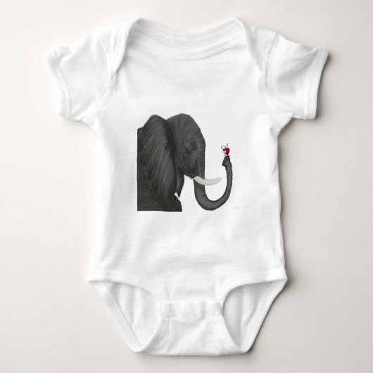 Schattige ellephant en luidolie romper (Voorkant)