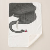 Schattige ellephant en luidolie sherpa deken (Voorkant)