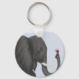 Schattige ellephant en luidolie sleutelhanger