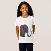 Schattige ellephant en luidolie t-shirt (Voorkant volledig)