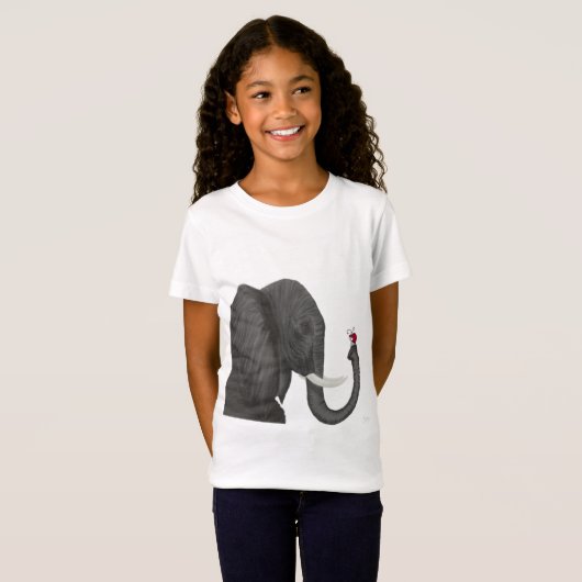 Schattige ellephant en luidolie t-shirt (Voorkant volledig)