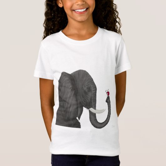 Schattige ellephant en luidolie t-shirt (Voorkant)