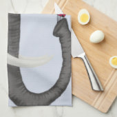 Schattige ellephant en luidolie theedoek (Quarter Fold)