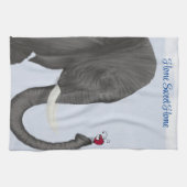 Schattige ellephant en luidolie theedoek (Horizontaal)