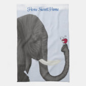 Schattige ellephant en luidolie theedoek (Verticaal)