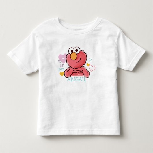 Schattige Elmo | Eigen naam toevoegen Kinder Shirts (Voorkant)