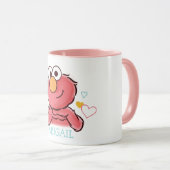 Schattige Elmo | Voeg je eigen naam toe Mok (Voorkant rechts)