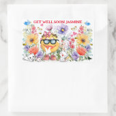 Schattige Emoji Karakter Get Well Rechthoekige Sticker (Tas)