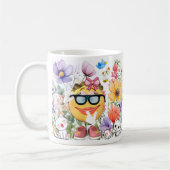 Schattige Emoji-personage Koffiemok (Links)