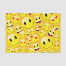 Schattige Emoticon Happy Emoji Kinder feestpapier