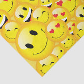 Schattige Emoticon Happy Emoji Kinder feestpapier Tissuepapier (Detail)