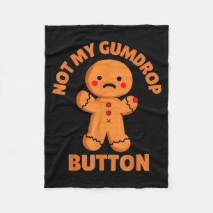 Schattige emotionele grappige gemberkoek man Niet  Fleece Deken