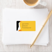 Schattige Emperor Penguin Cartoon Naam Adres Label (Insitu)