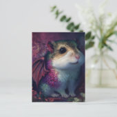 Schattige en Aardige Hamster Draak Briefkaart (Staand voorkant)
