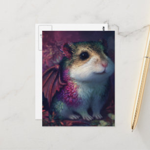 Schattige en Aardige Hamster Draak Briefkaart